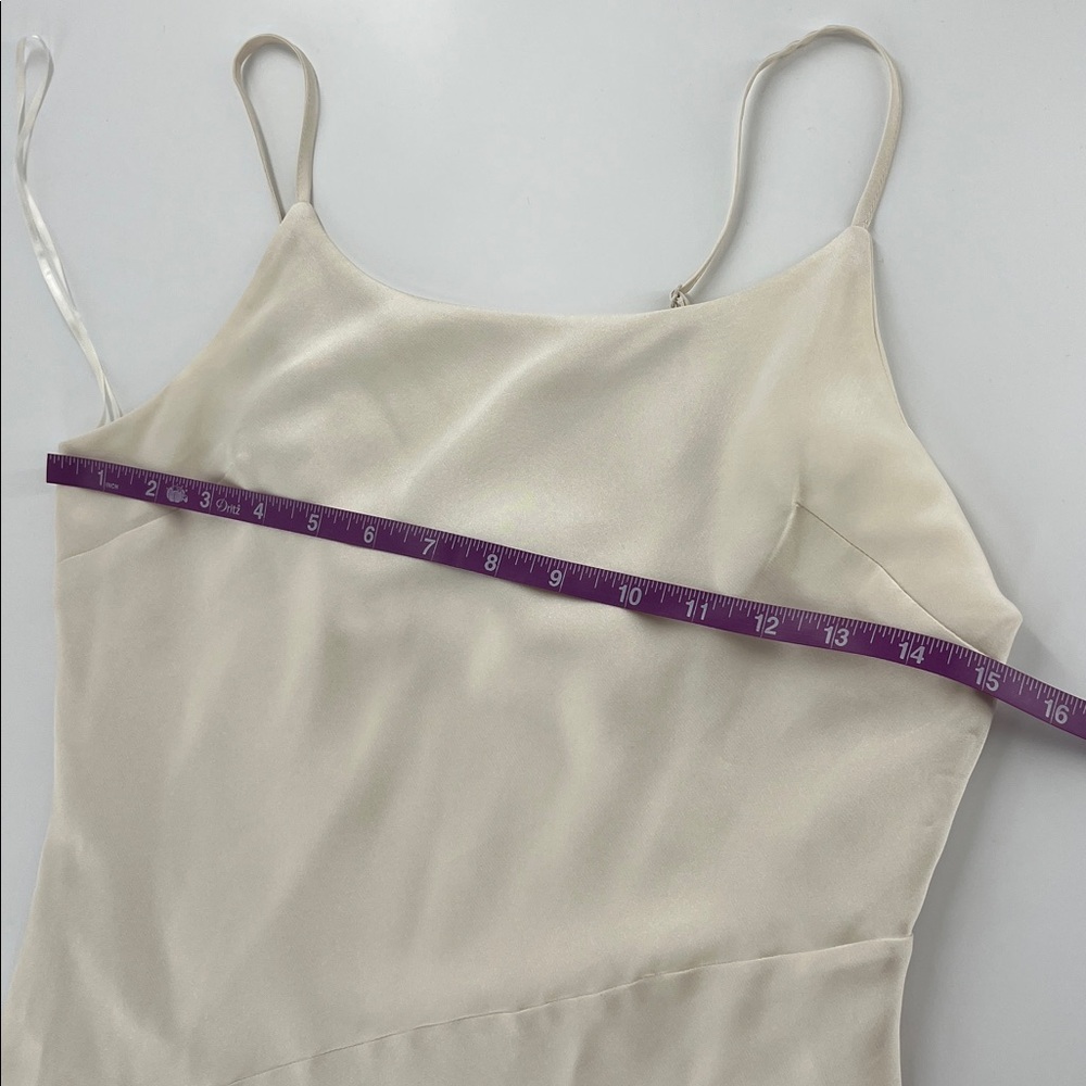 Express Ivory dress Satin Scoop Neck Downtown Cami Slip midi bride bridal - Picture 6 of 9